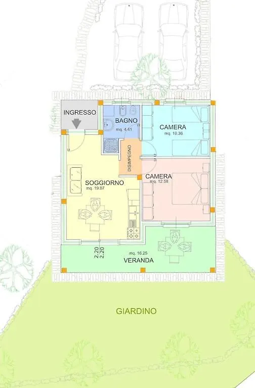 Villa CASA DEL FARO Piano Terra con Giardino Olbia